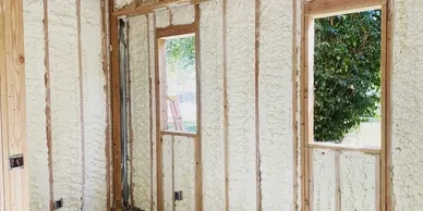 Open Cell Spray Foam Insulation Installation